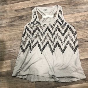 Vanity grey sparkly tank top size large